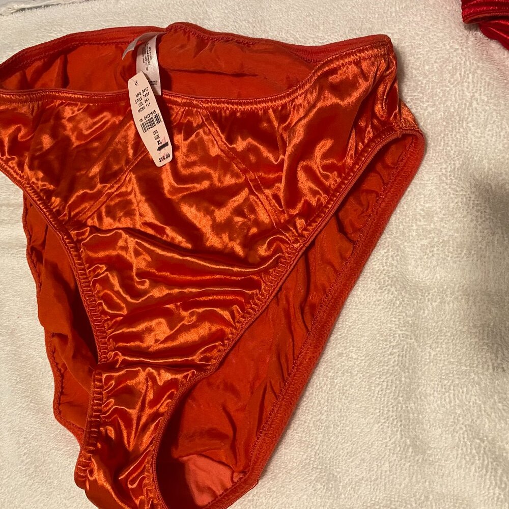 Victorias Second Skin Satin bikini panty NEW WITH TAG! Bright tangy ORANGE